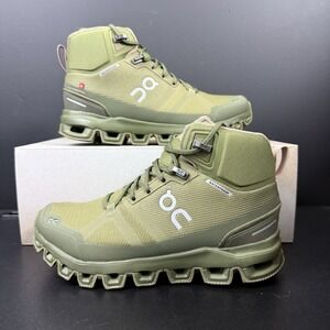On Cloud CloudRock Waterproof‎ Hiking Boot Sneaker Women's Size 5 Olive Green
